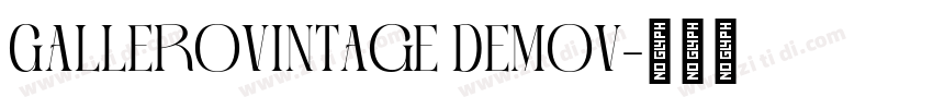 GalleroVintage DemoV字体转换